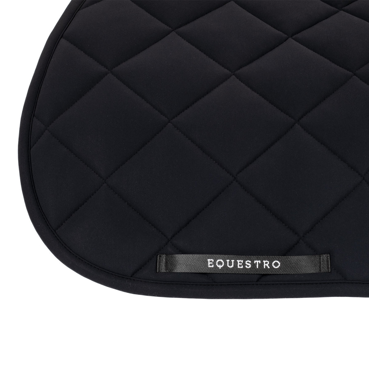 Equestro Jumping Saddle Pad With Embroidered Logo Black Line Edition