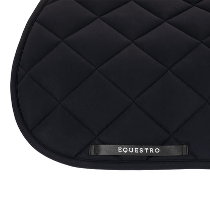 Equestro Jumping Saddle Pad With Embroidered Logo Black Line Edition