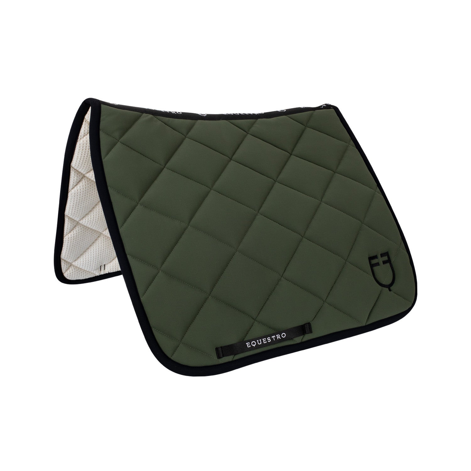 Dressage saddle pad in technical fabric.