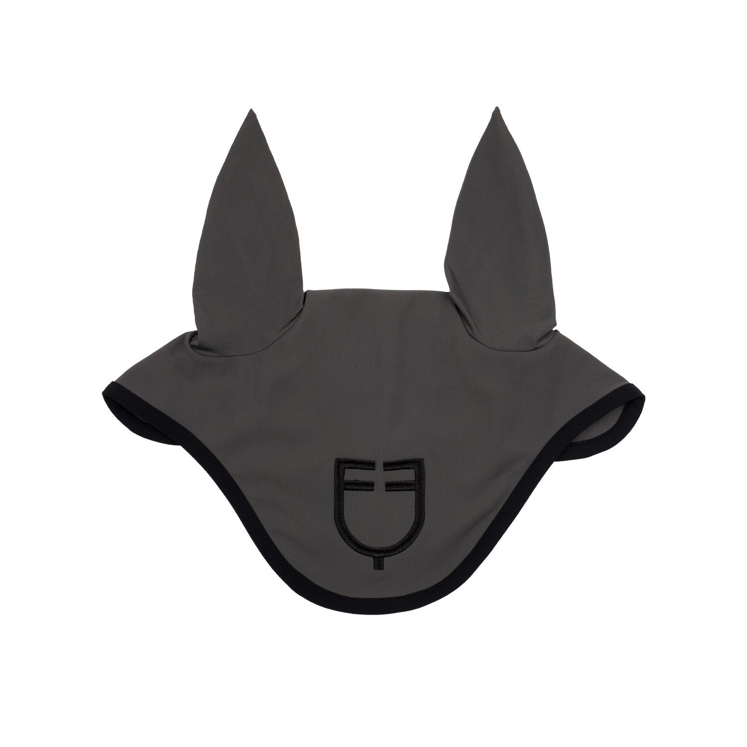 Black line edition fly veil in stretch material.