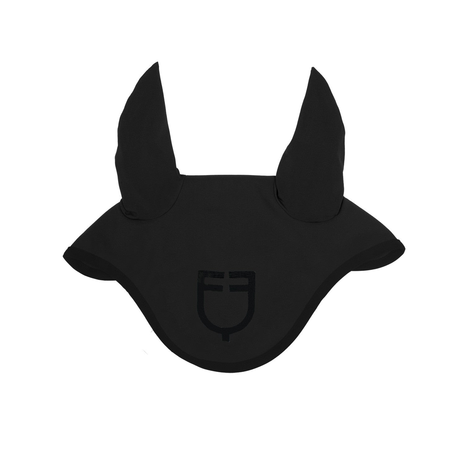 Black line edition fly veil in stretch material.