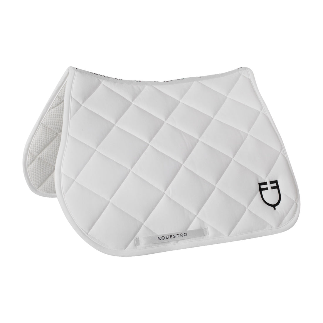 Jumping saddle pad in technical fabric.
