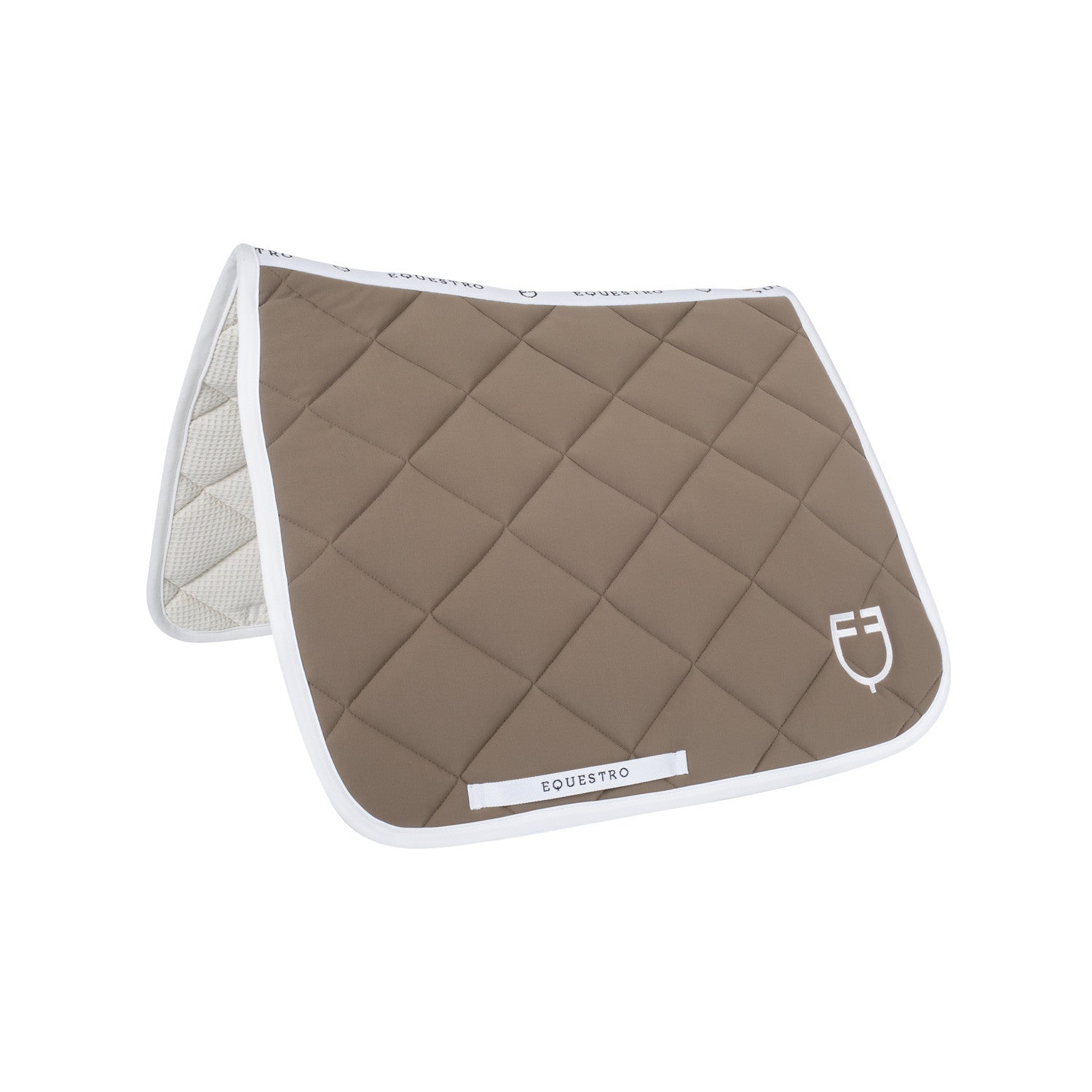 Dressage saddle pad with diamond quilting.