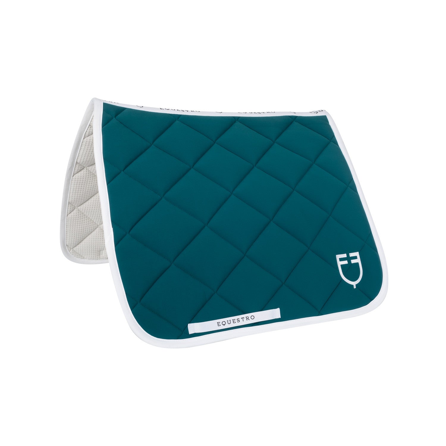 Dressage saddle pad with diamond quilting.