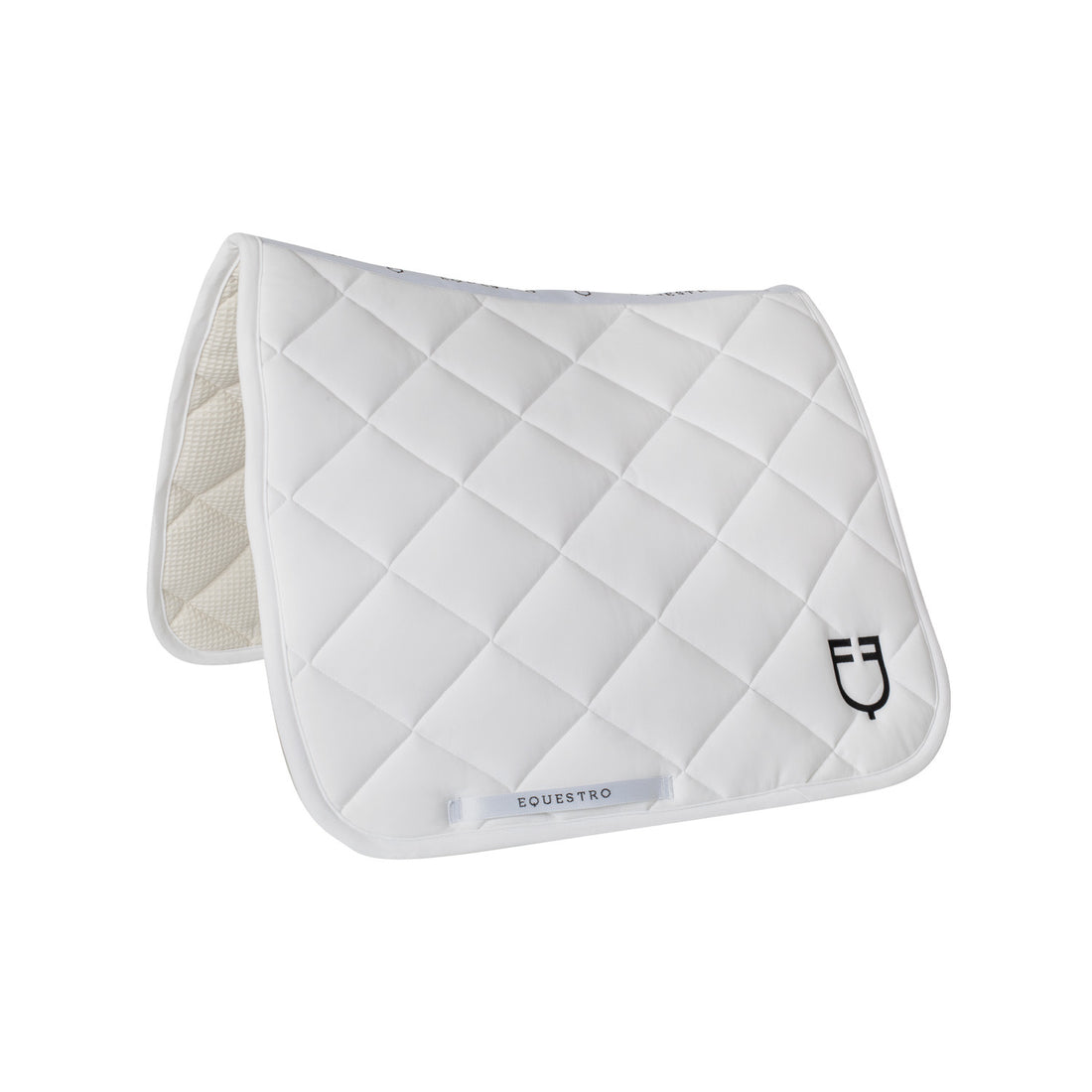 Dressage saddle pad with diamond quilting.