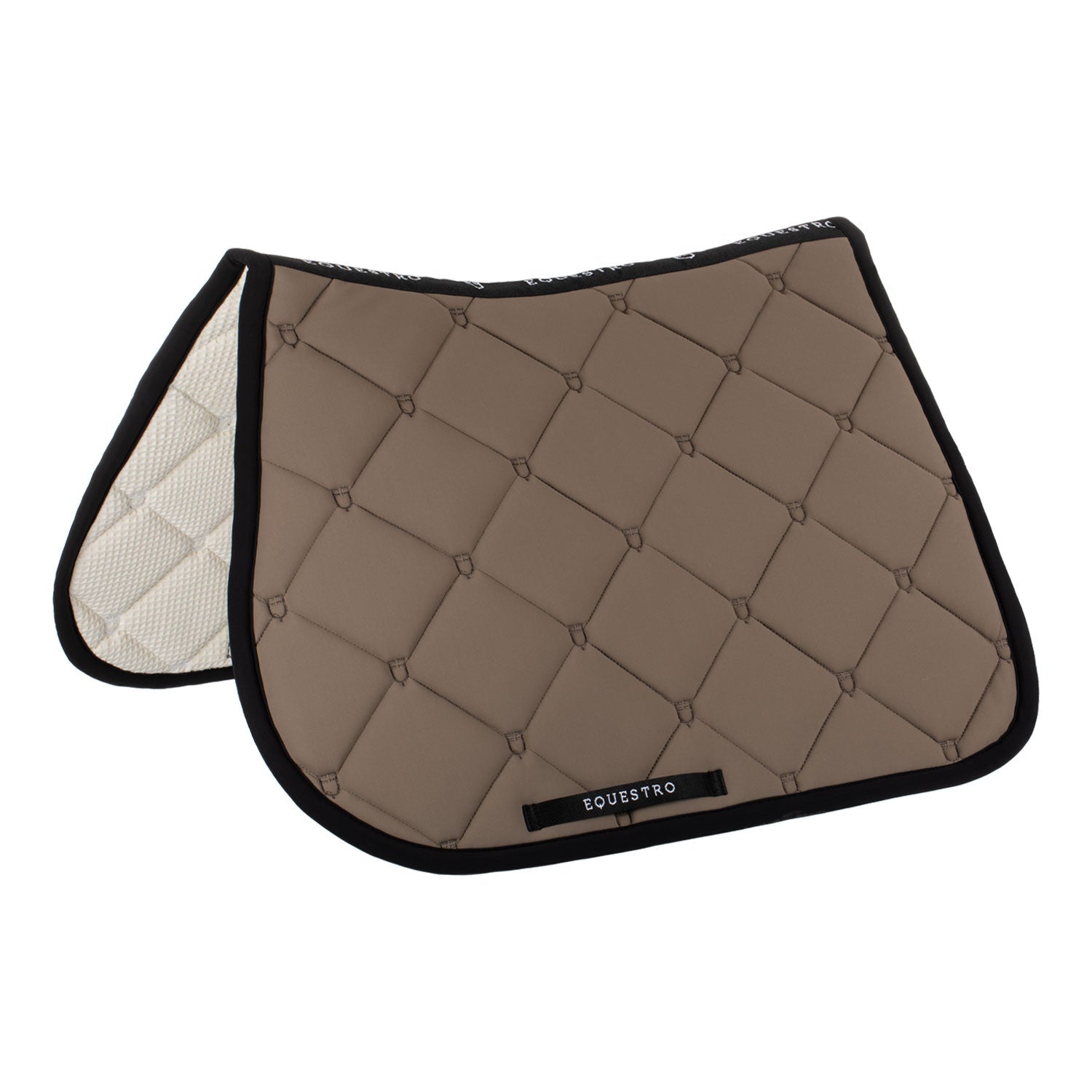 Jumping saddle pad in technical fabric.