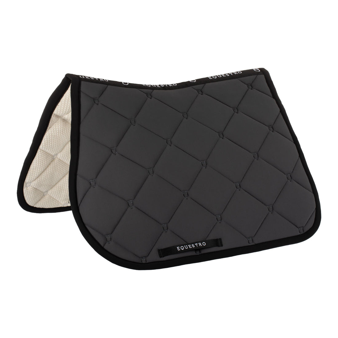 Jumping saddle pad in technical fabric.
