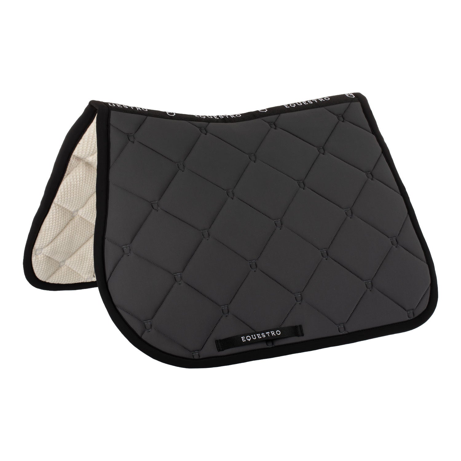 Jumping saddle pad in technical fabric.