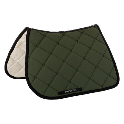 Jumping saddle pad in technical fabric.