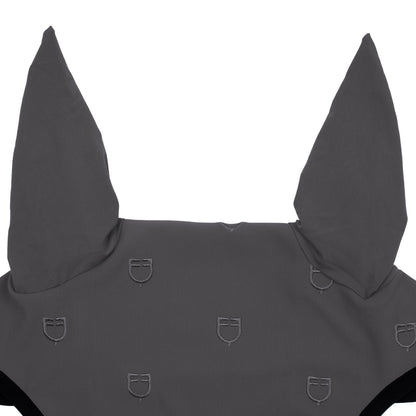 Equestro Multilogo Black Line Edition Fly Veil In Stretch Material
