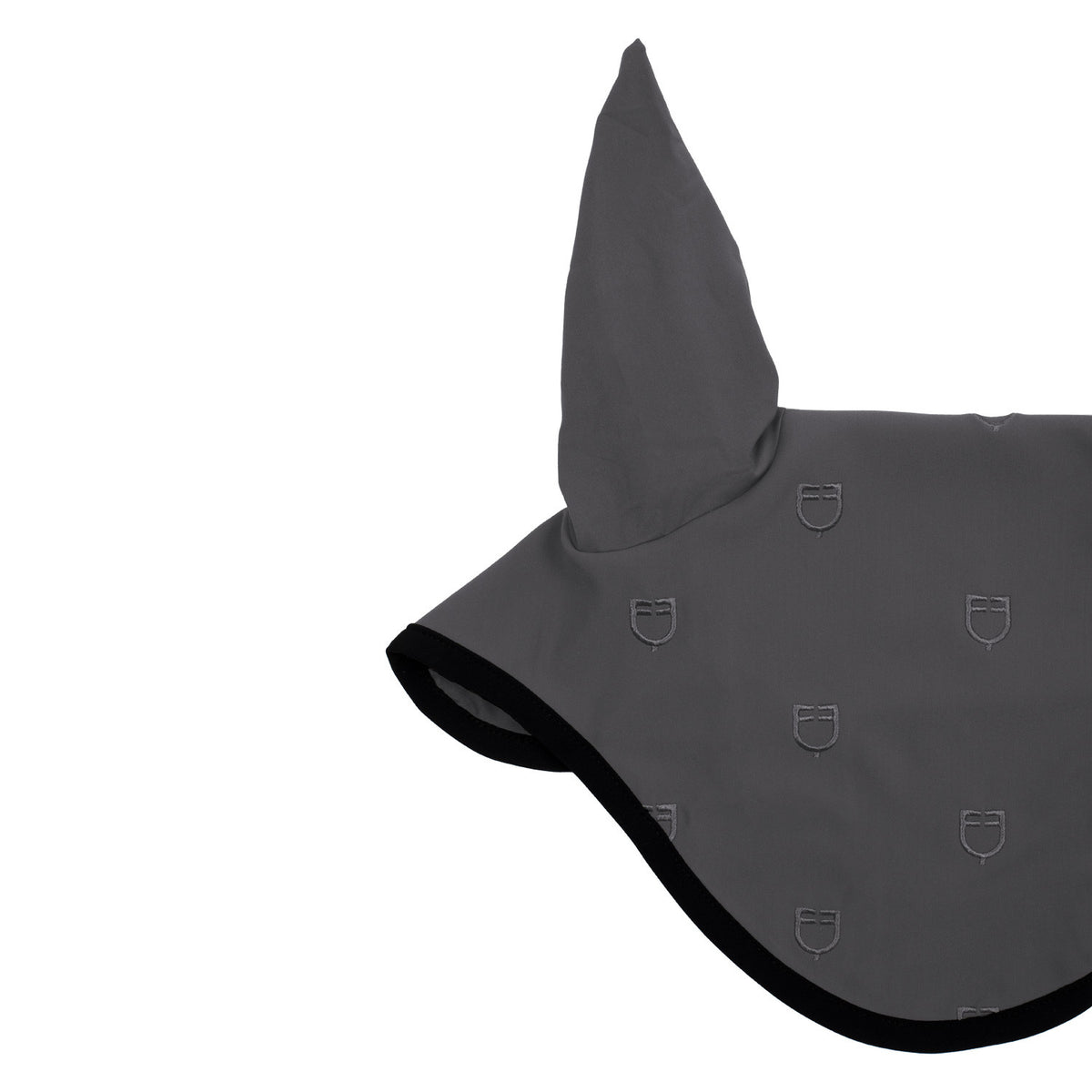Equestro Multilogo Black Line Edition Fly Veil In Stretch Material