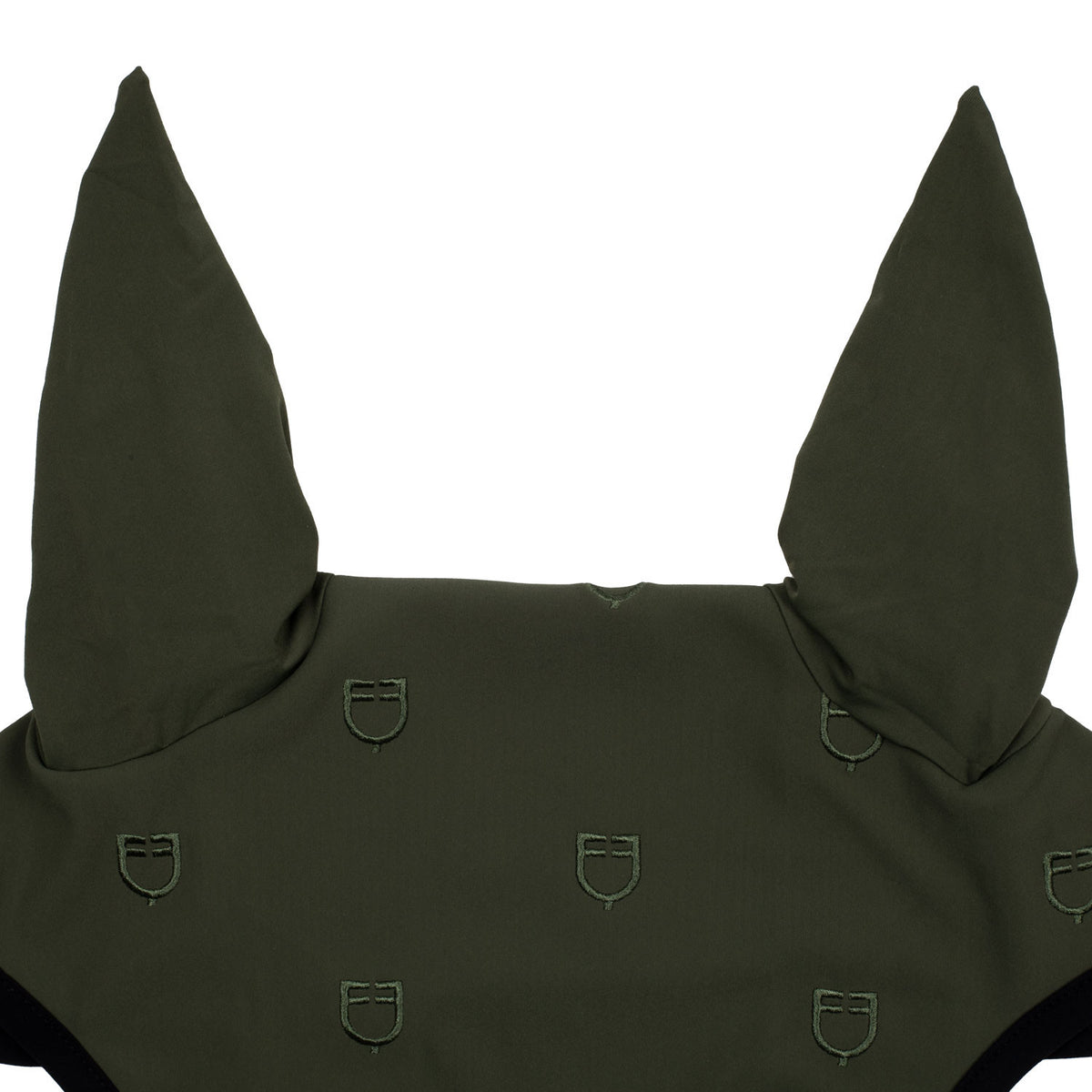Equestro Multilogo Black Line Edition Fly Veil In Stretch Material
