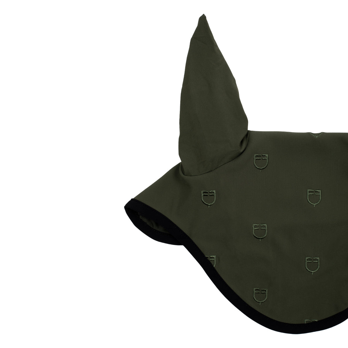Equestro Multilogo Black Line Edition Fly Veil In Stretch Material