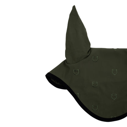 Equestro Multilogo Black Line Edition Fly Veil In Stretch Material