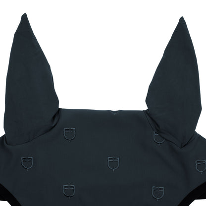 Equestro Multilogo Black Line Edition Fly Veil In Stretch Material