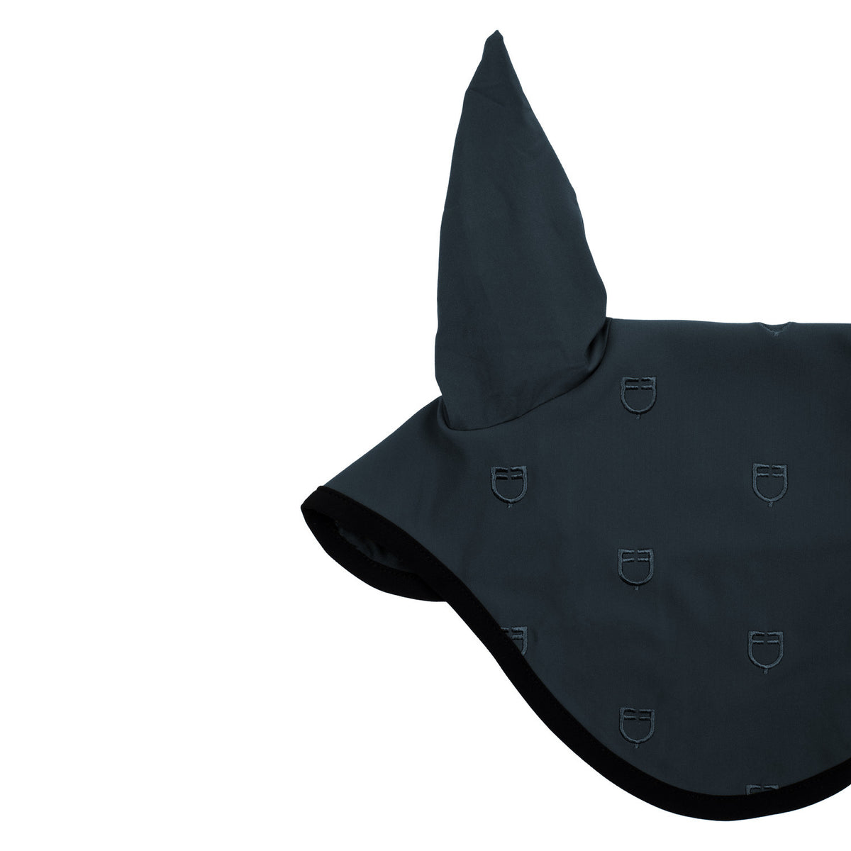 Equestro Multilogo Black Line Edition Fly Veil In Stretch Material