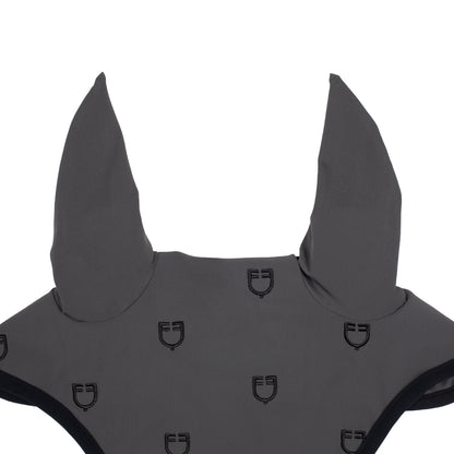 Equestro Multilogo Black Line Edition Fly Veil In Stretch Material