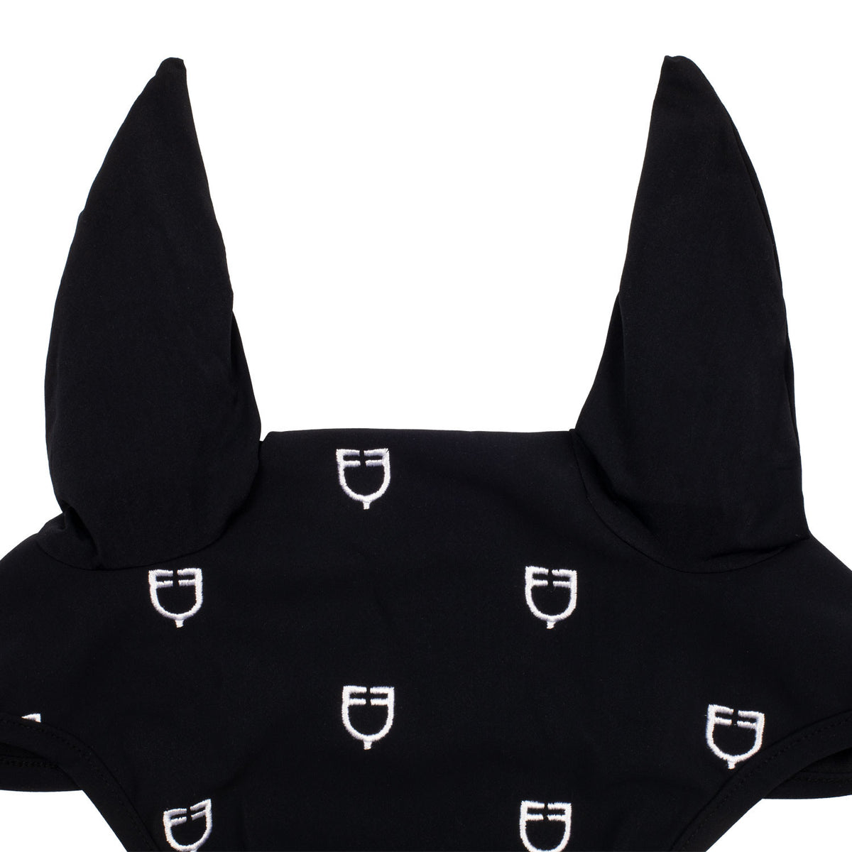 Equestro Multilogo Black Line Edition Fly Veil In Stretch Material