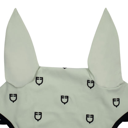 Equestro Multilogo Black Line Edition Fly Veil In Stretch Material