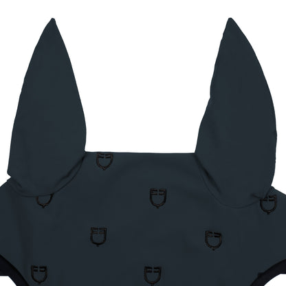 Equestro Multilogo Black Line Edition Fly Veil In Stretch Material