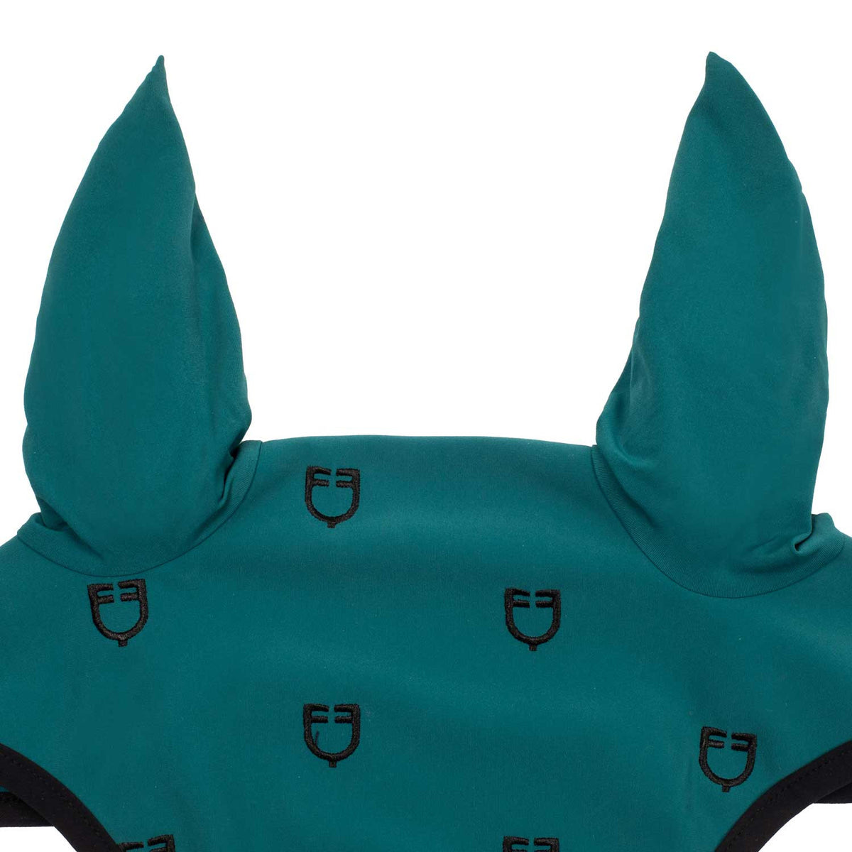 Equestro Multilogo Black Line Edition Fly Veil In Stretch Material