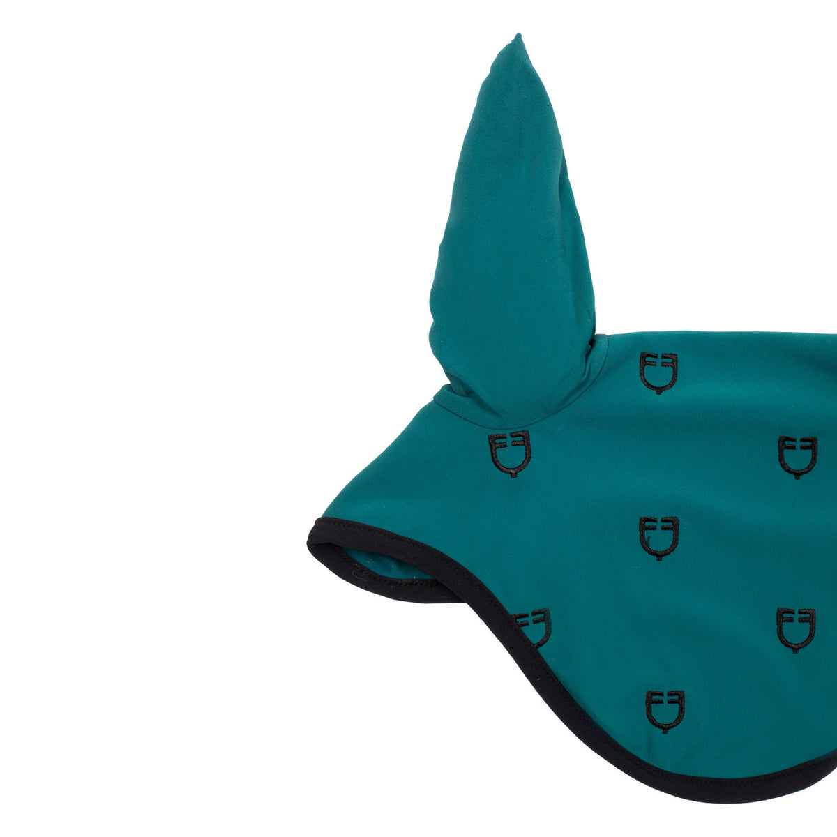 Equestro Multilogo Black Line Edition Fly Veil In Stretch Material
