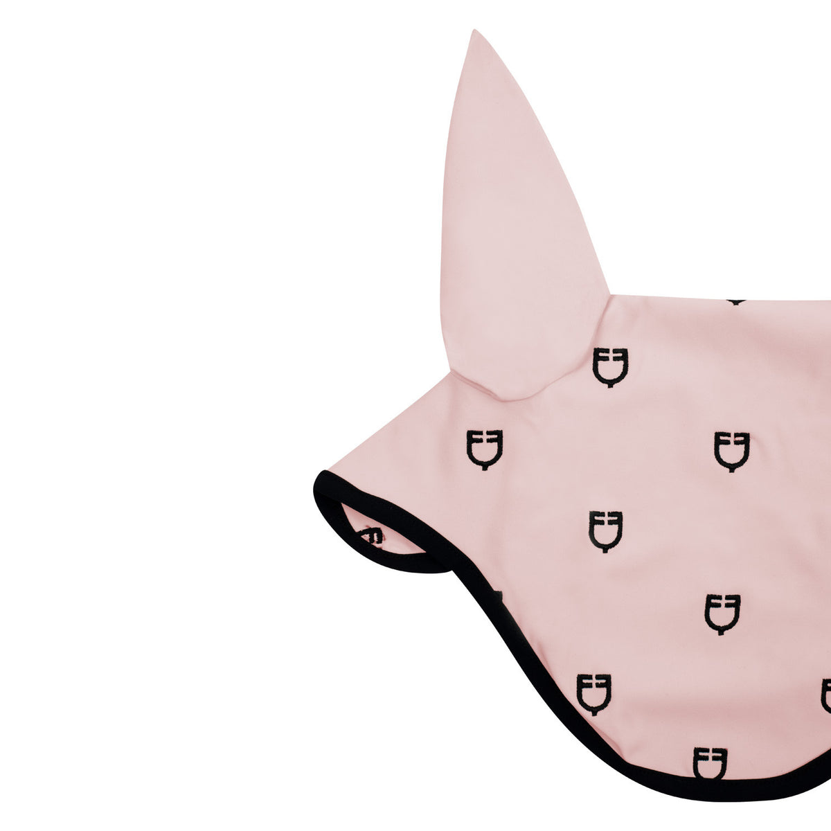 Equestro Multilogo Black Line Edition Fly Veil In Stretch Material
