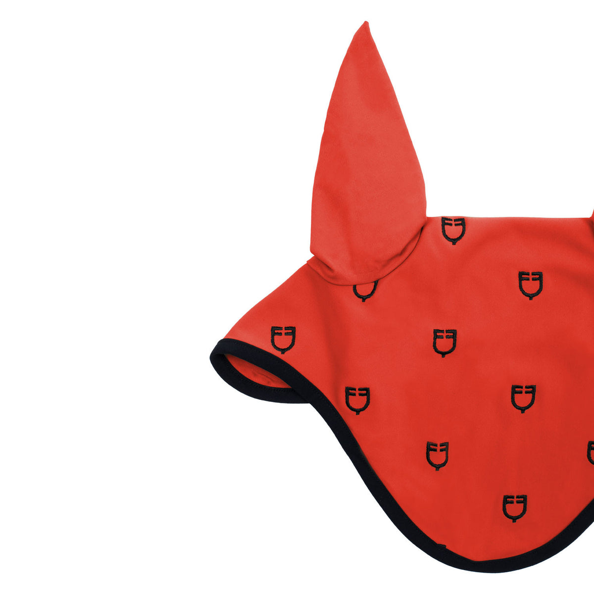 Equestro Multilogo Black Line Edition Fly Veil In Stretch Material