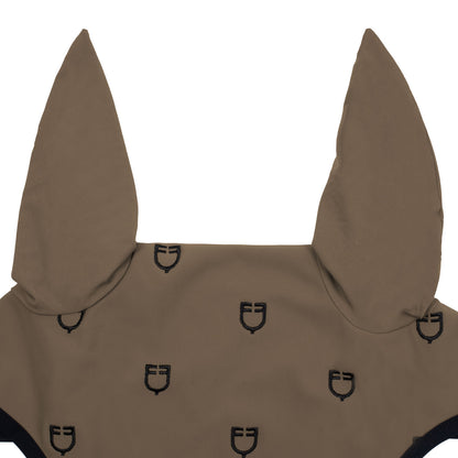 Equestro Multilogo Black Line Edition Fly Veil In Stretch Material