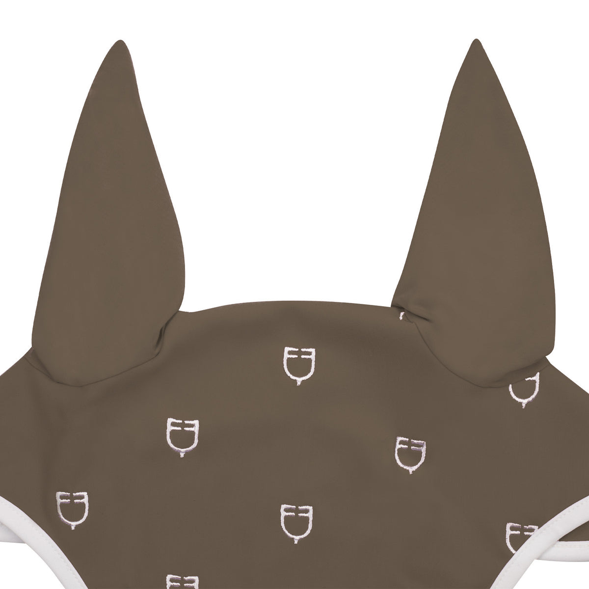 Equestro Multilogo White Line Edition Fly Veil In Technical Fabric