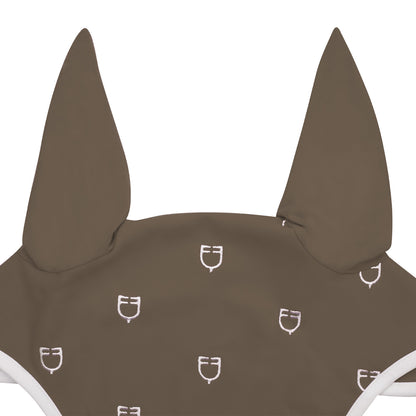 Equestro Multilogo White Line Edition Fly Veil In Technical Fabric
