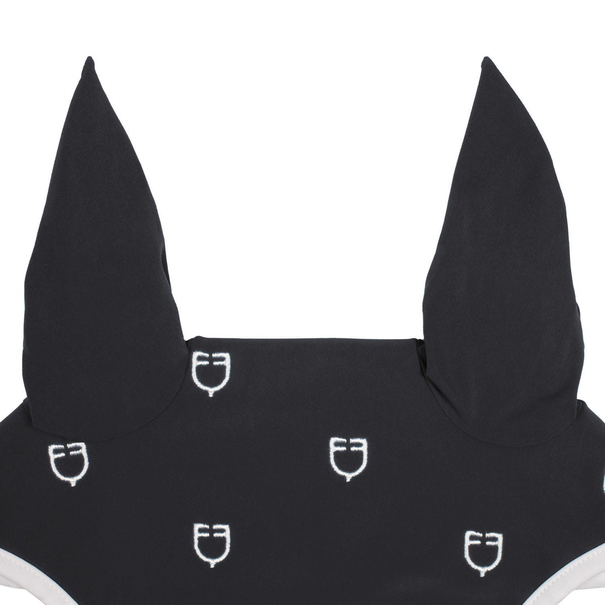 Equestro Multilogo White Line Edition Fly Veil In Technical Fabric