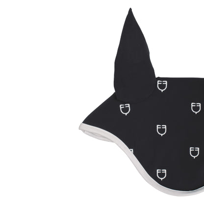Equestro Multilogo White Line Edition Fly Veil In Technical Fabric