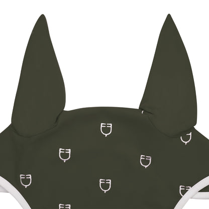 Equestro Multilogo White Line Edition Fly Veil In Technical Fabric