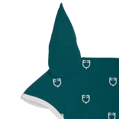 Equestro Multilogo White Line Edition Fly Veil In Technical Fabric