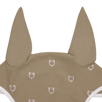 Equestro Multilogo White Line Edition Fly Veil In Technical Fabric