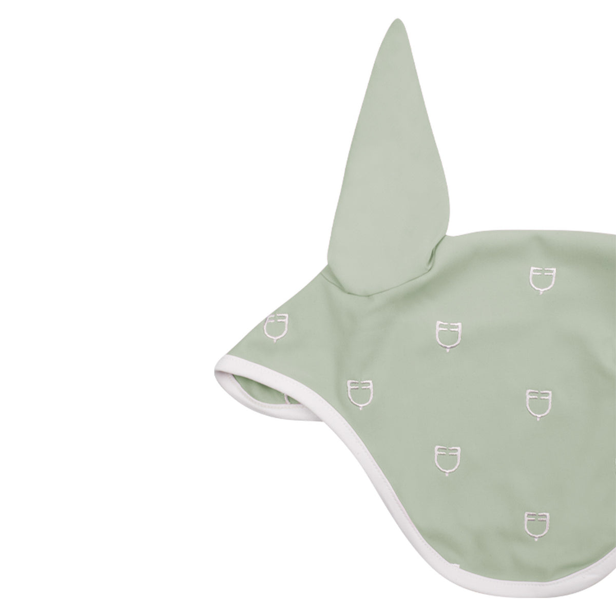 Equestro Multilogo White Line Edition Fly Veil In Technical Fabric