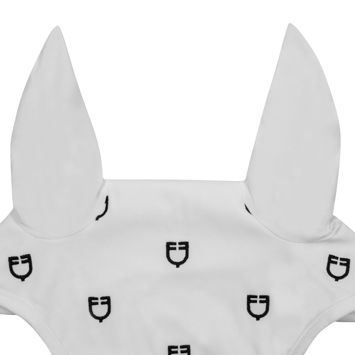 Equestro Multilogo White Line Edition Fly Veil In Technical Fabric