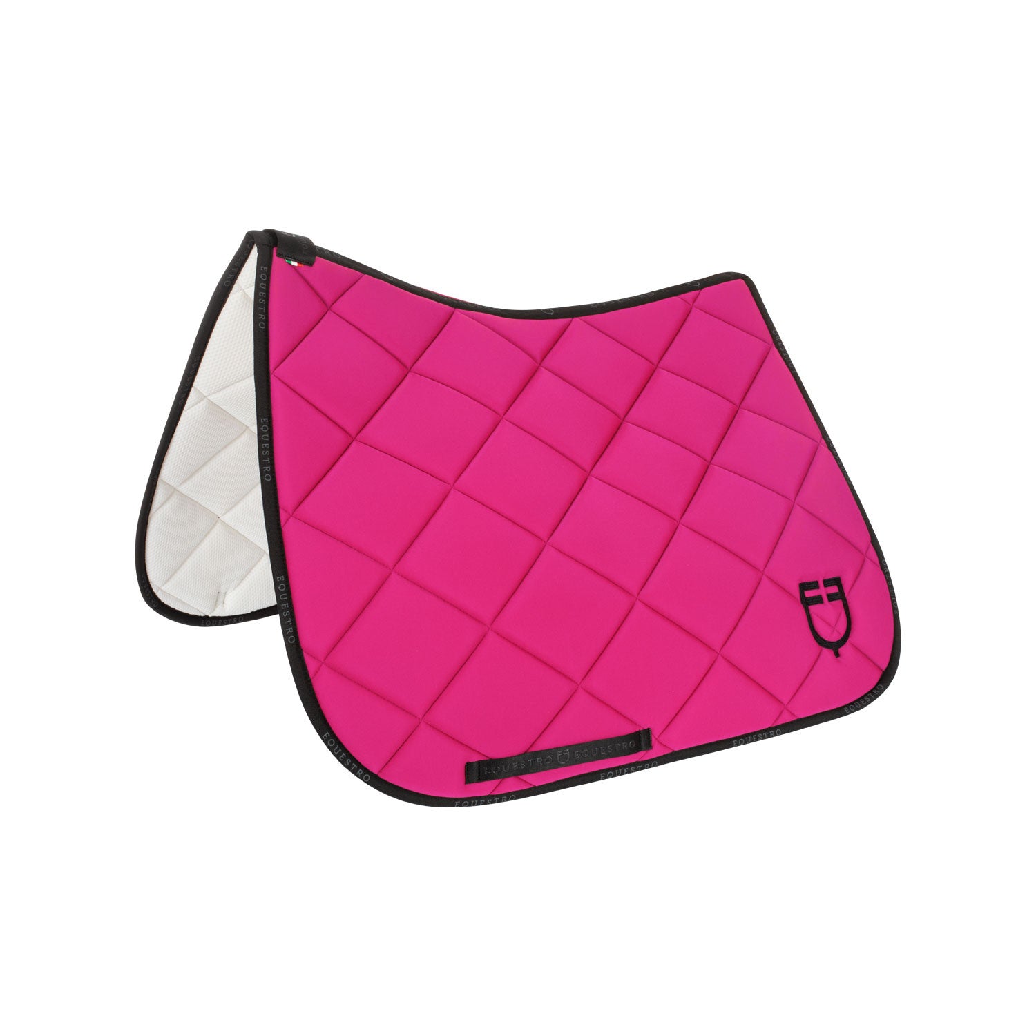 Dressage saddle pad technical fabric with logo.