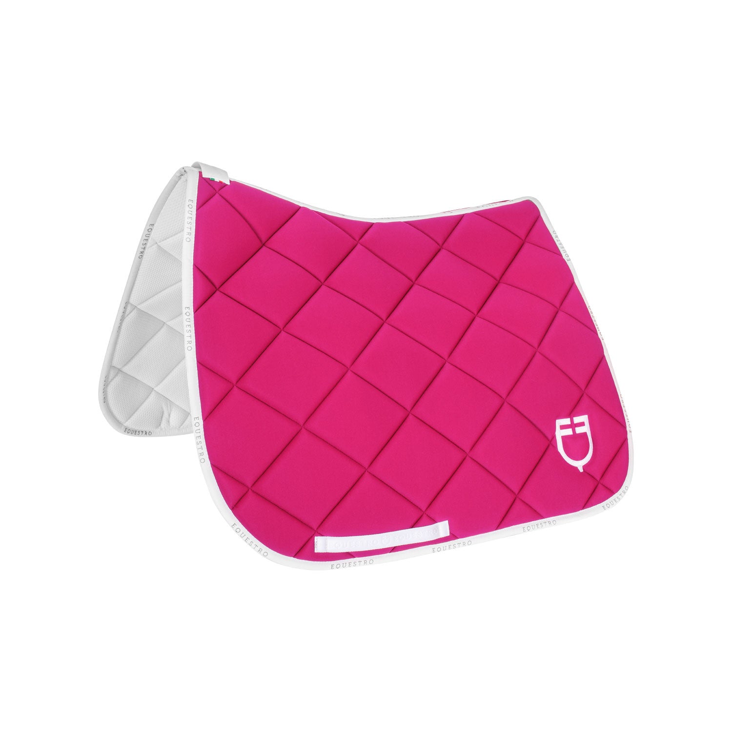 Dressage saddle pad technical fabric with logo.