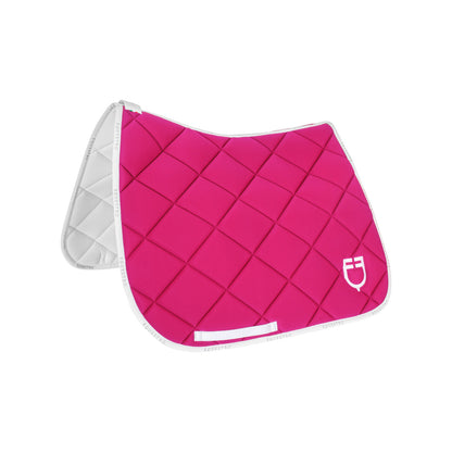 Dressage saddle pad technical fabric with logo.