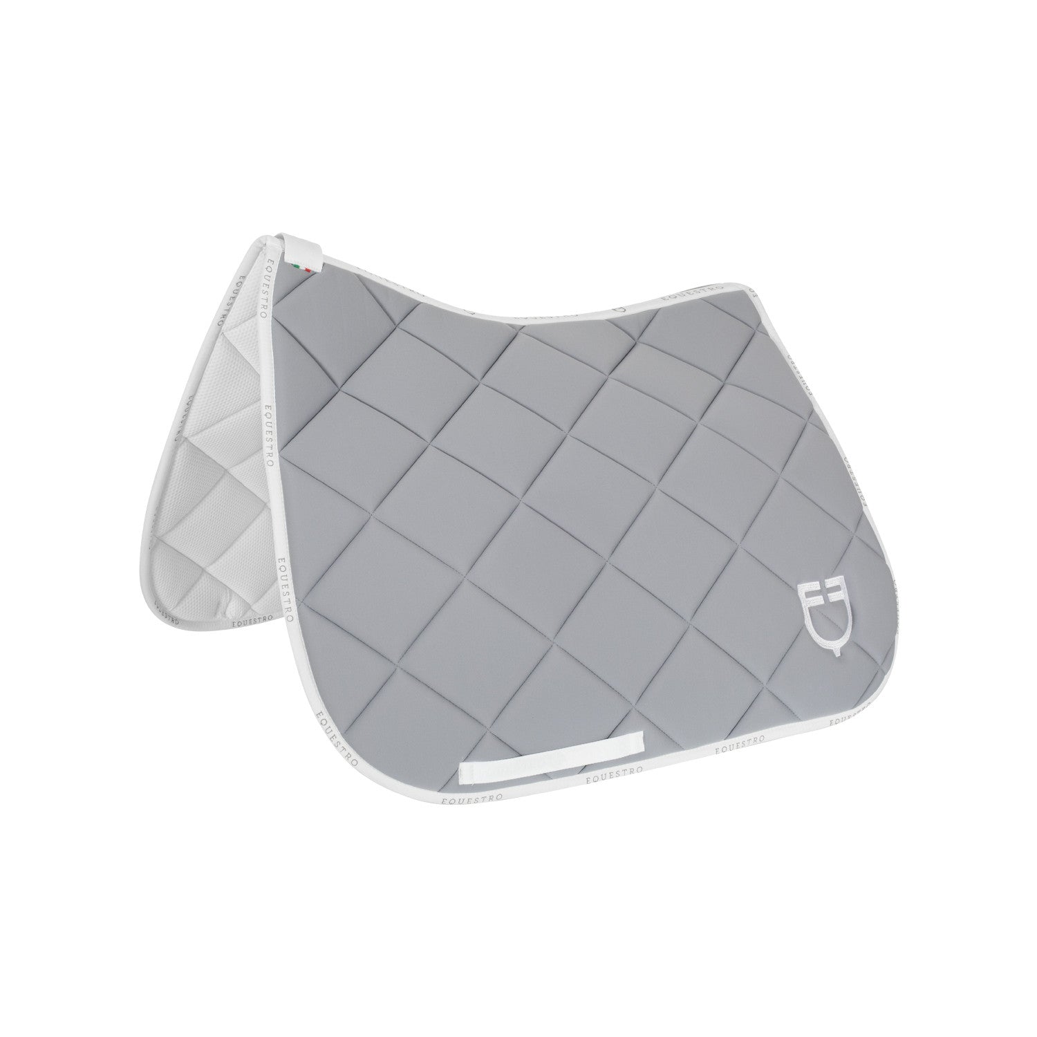 Dressage saddle pad technical fabric with logo.