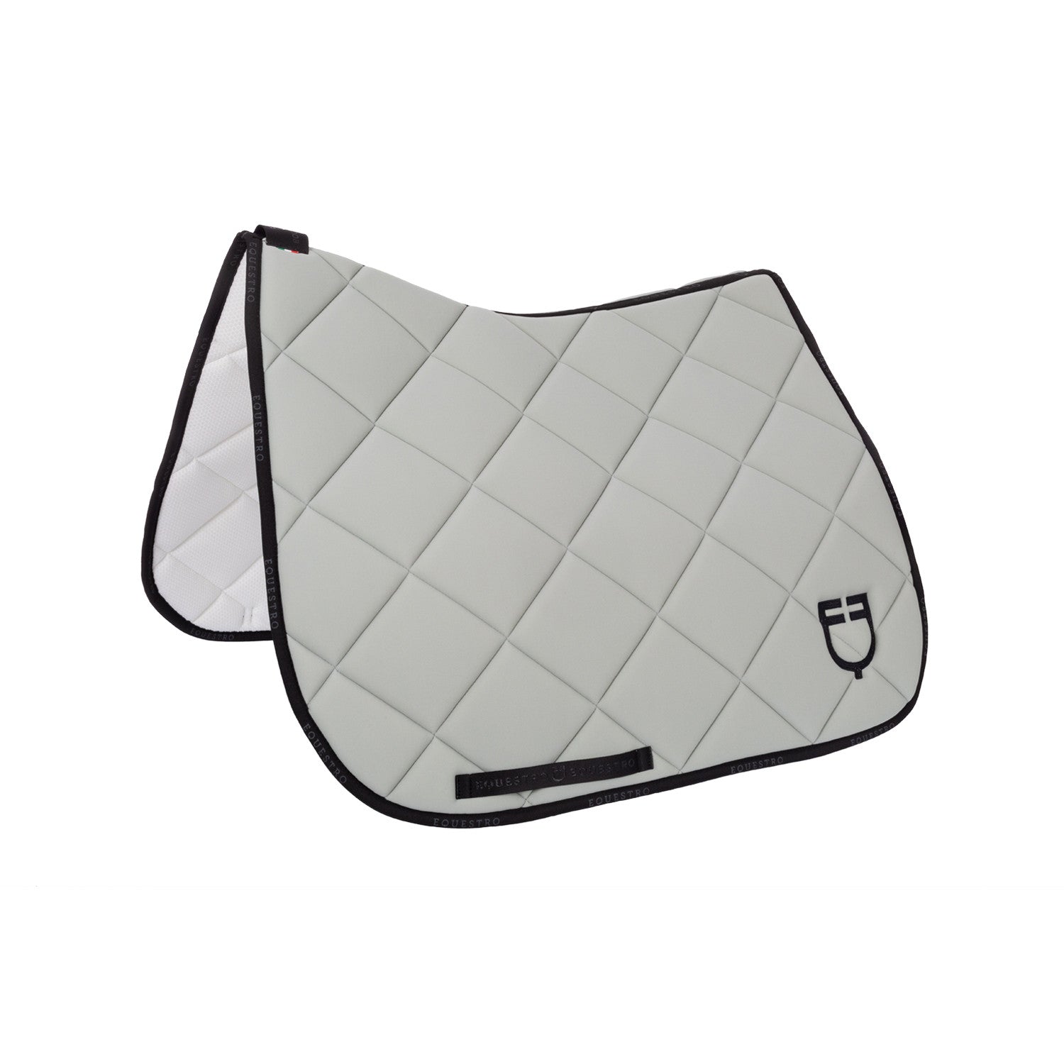 Dressage saddle pad technical fabric with logo.
