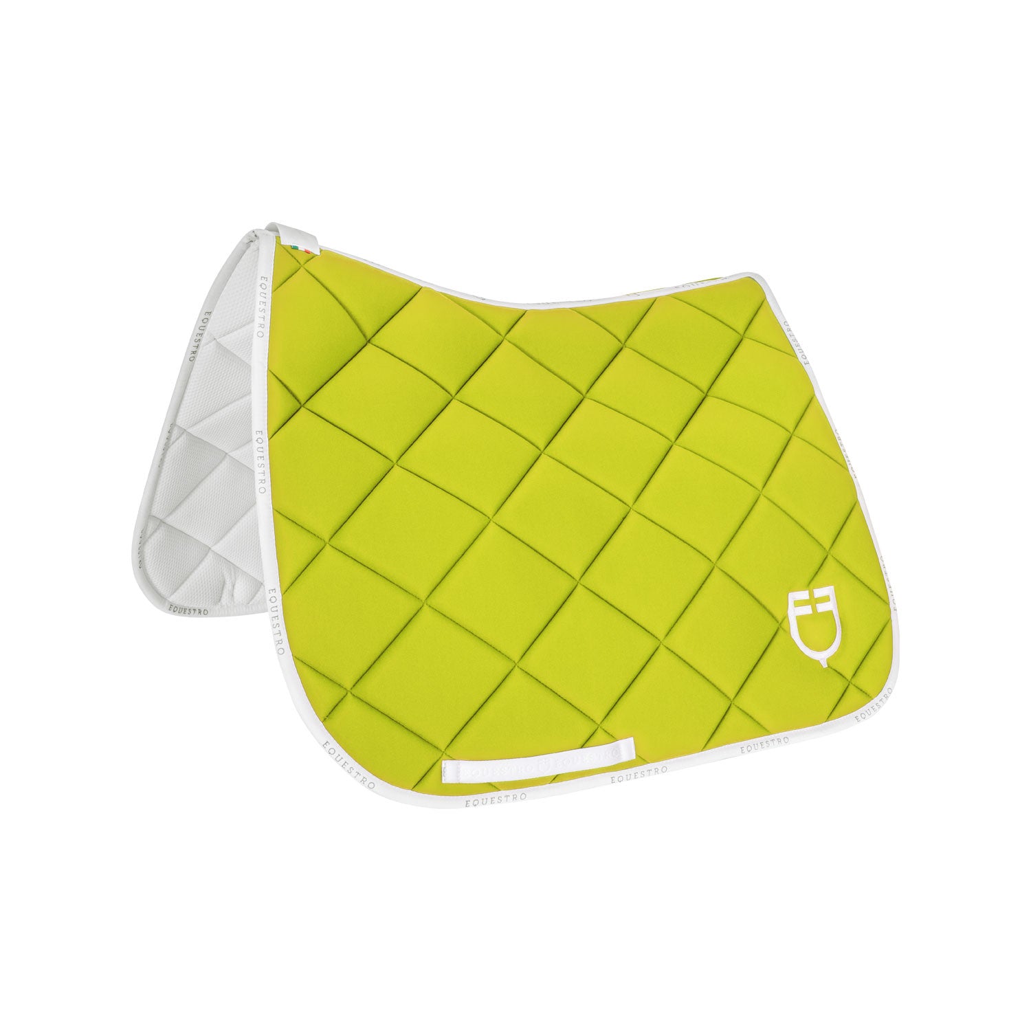 Dressage saddle pad technical fabric with logo.