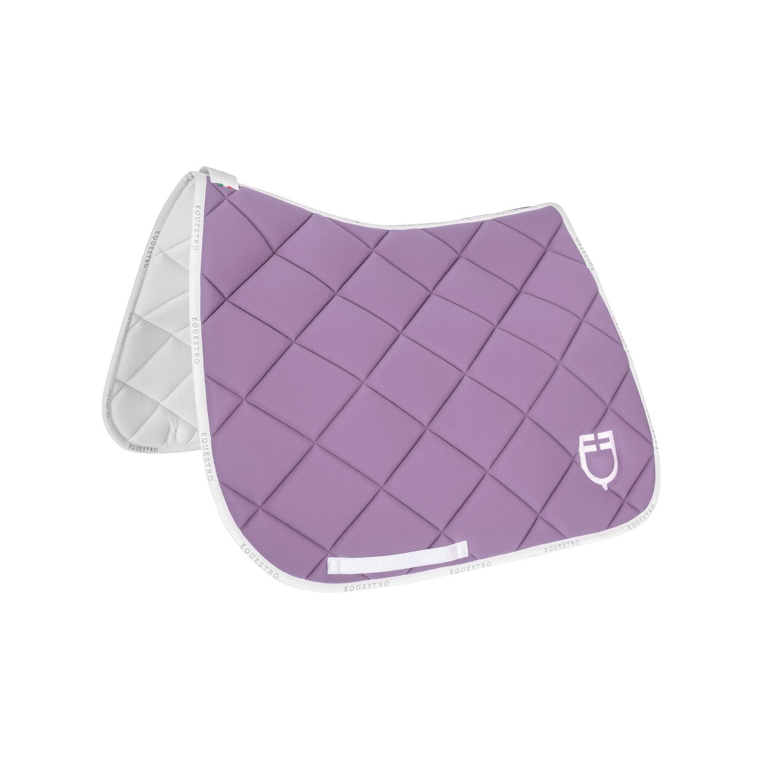 Dressage saddle pad technical fabric with logo.