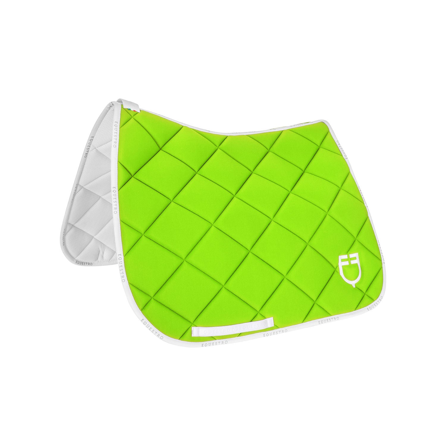 Dressage saddle pad technical fabric with logo.