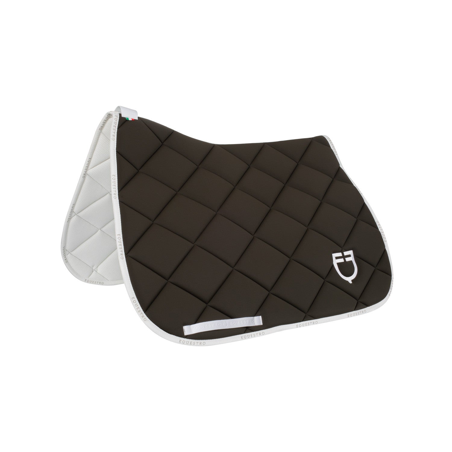 Dressage saddle pad technical fabric with logo.