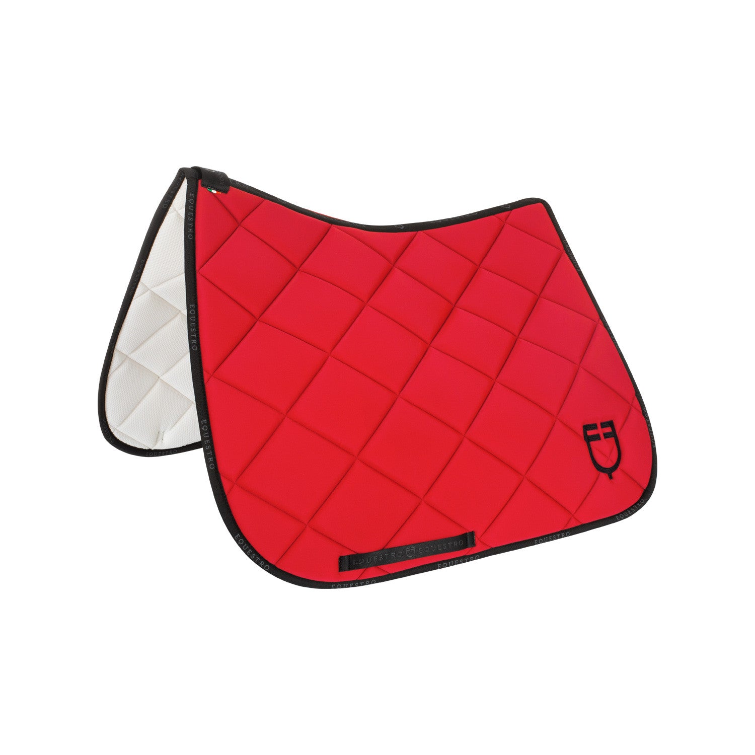 Dressage saddle pad technical fabric with logo.