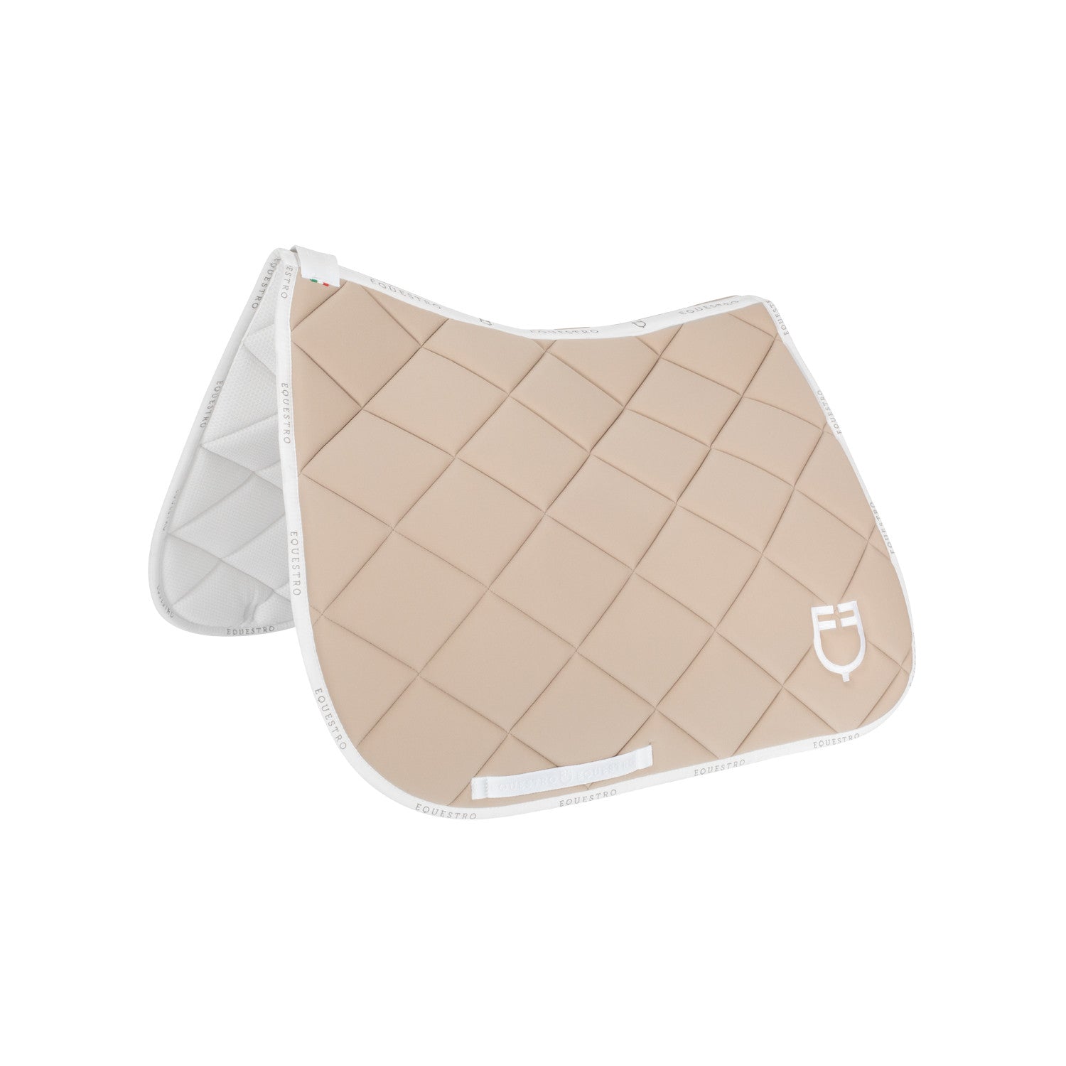 Dressage saddle pad technical fabric with logo.