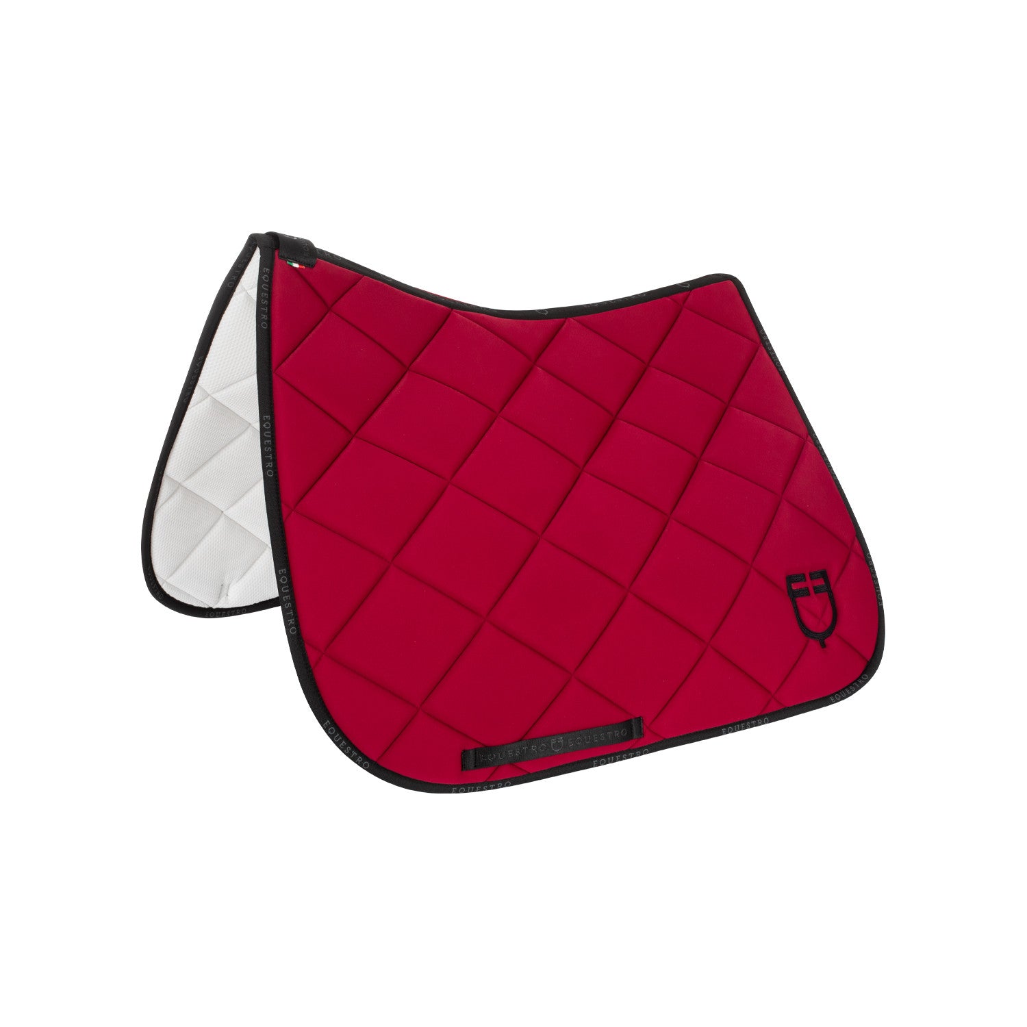 Dressage saddle pad technical fabric with logo.